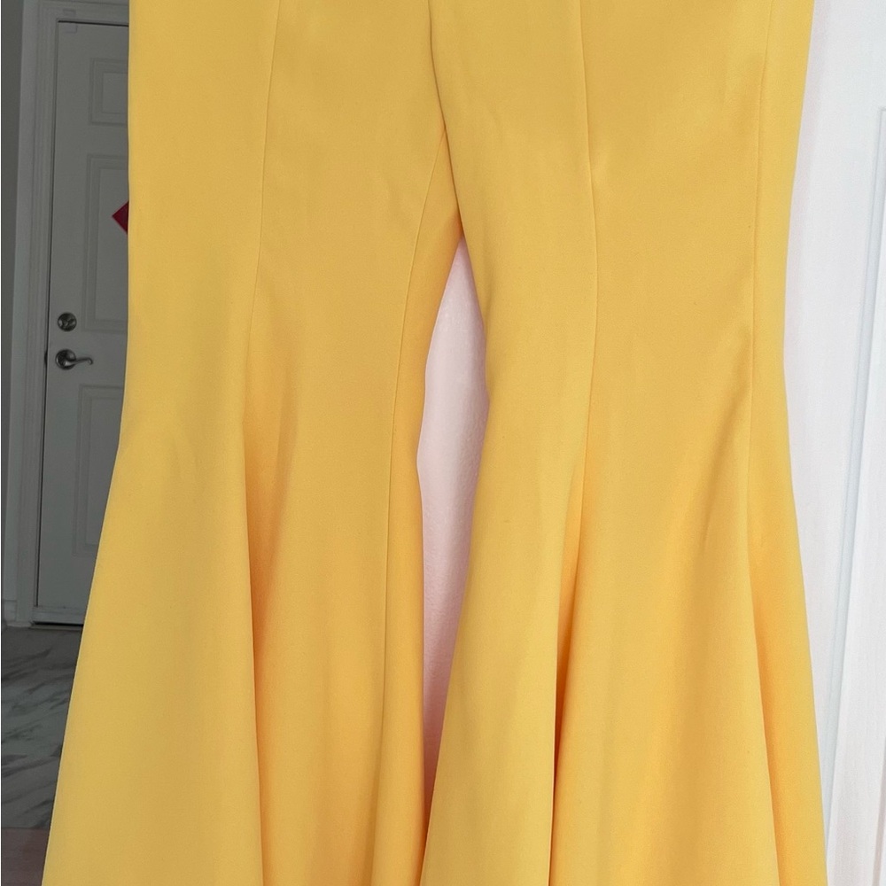Zara Yellow Wide Leg Pants